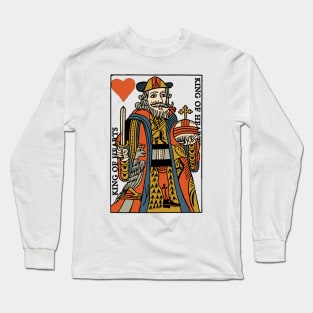 Character of Playing Card King of Hearts Long Sleeve T-Shirt